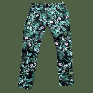 UK2LA Floral Print Pants w/ Green and Pink Accents